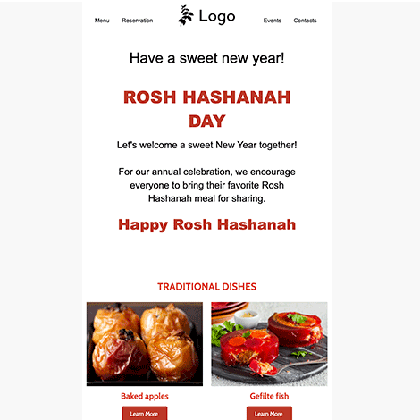 Rosh Hashanah Food Store Sale